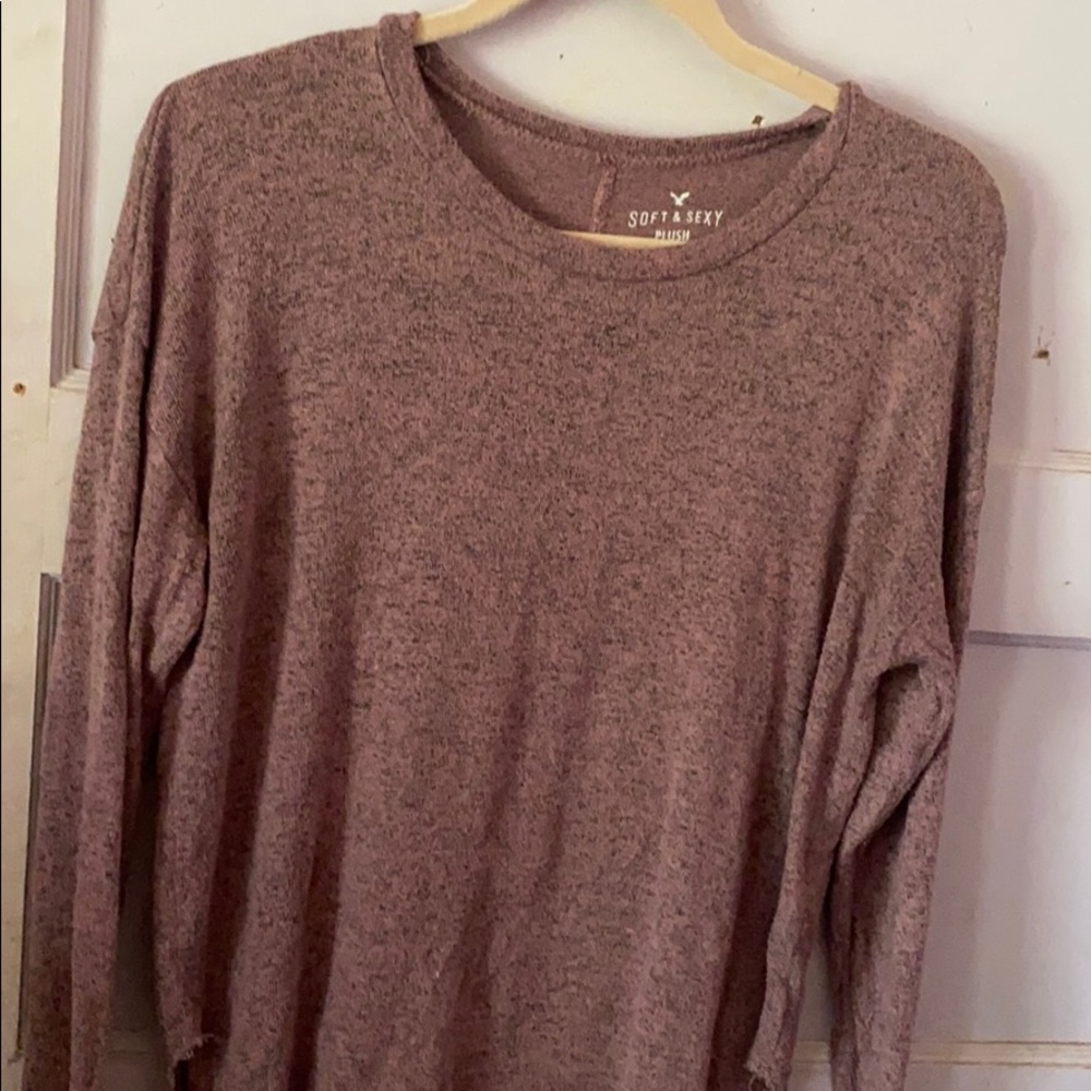 Soft and sexy plush long sleeve top